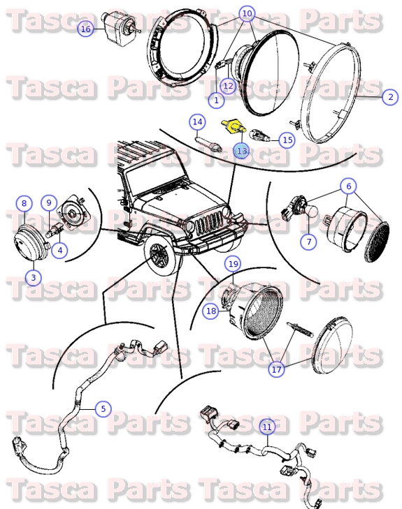 OEM MOPAR RH OR LH HEADLIGHT HORIZONTAL ADJUSTMENT SCREW 20072013 JEEP