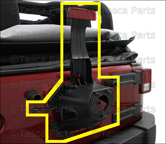 NEW OEM TAILGATE MOUNTED SPARE TIRE BRACKET 20072013 JEEP WRANGLER