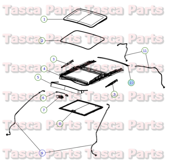 Oem replacement jeep grand cherokee sunroof parts #2
