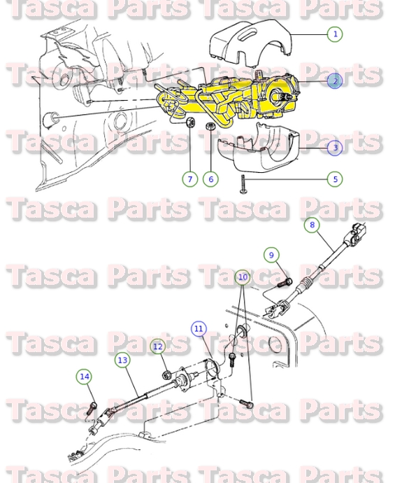 OEM TILT STEERING COLUMN JEEP 20012007 WRANGLER 20022006 LIBERTY 