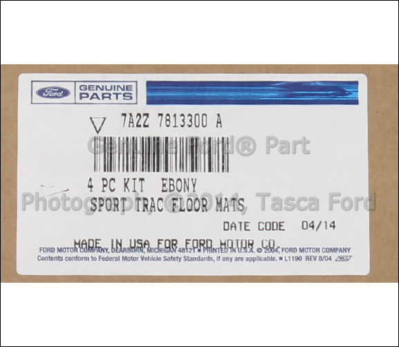 NEW OEM ALL WEATHER EBONY VINYL FLOOR MAT KIT 20072010 FORD EXPLORER