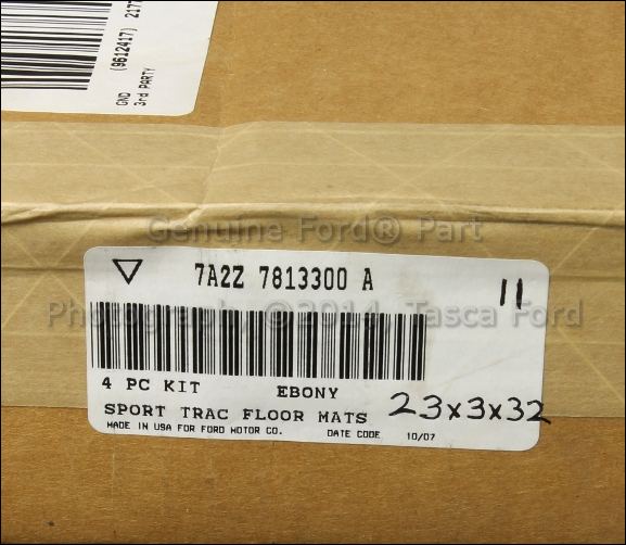 NEW OEM ALL WEATHER EBONY VINYL FLOOR MAT KIT 20072010 FORD EXPLORER