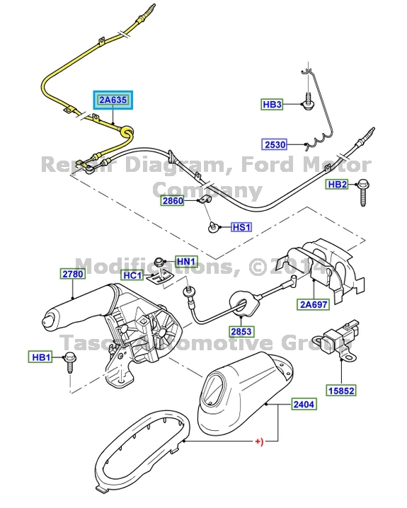 BRAND NEW OEM PARKING BRAKE CABLE 20102013 FORD TRANSIT CONNECT 7T1Z