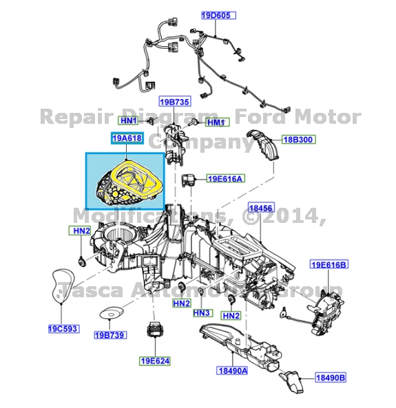 BRAND NEW OEM HEATER AIR INLET DUCT 2011 FORD #BC3Z-19A618-A