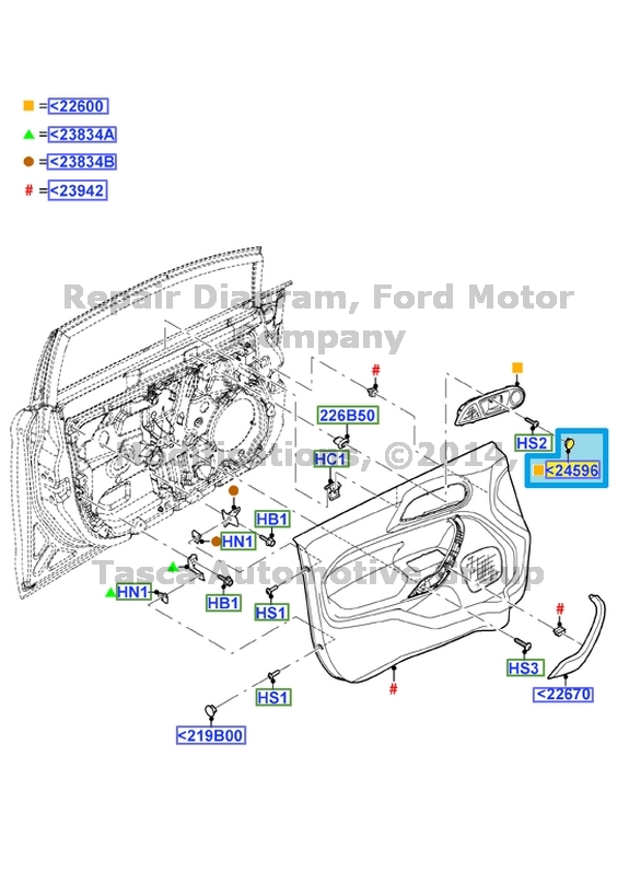 BRAND NEW OEM FRONT OR REAR INTERIOR DOOR HANDLE PLUG 20112014 FORD