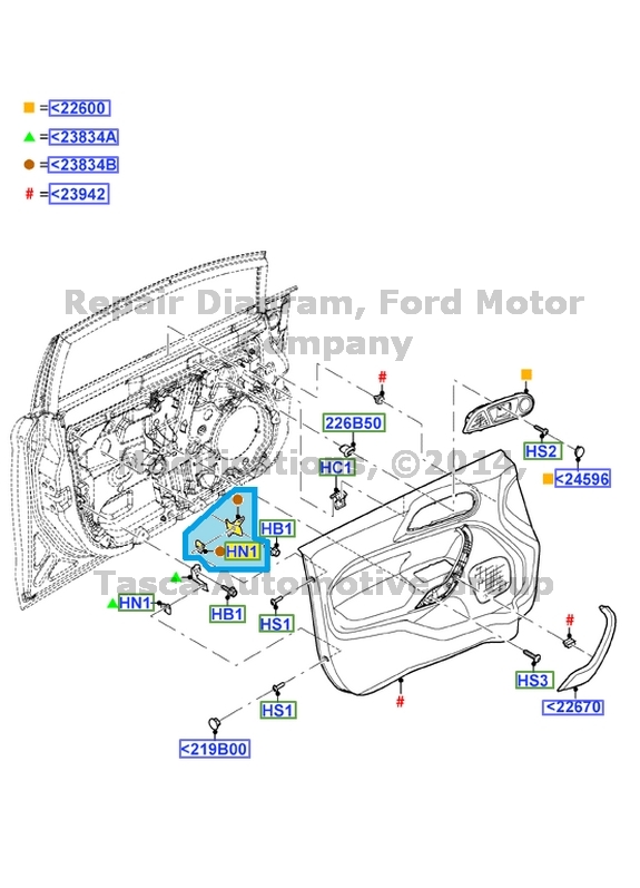 NEW OEM FRONT RH SIDE INTERIOR DOOR TRIM PANEL BRACKET 20112013 FORD