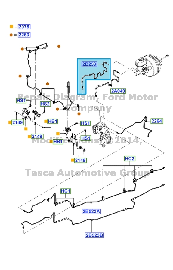 OEM SECONDARY FRONT BRAKE LINE TUBE 20102013 LINCOLN NAVIGATOR FORD