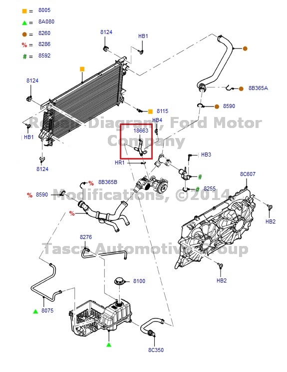 NEW OEM WATER HEATER TUBE ASSEMBLY 20112013 FORD F150 MUSTANG BR3Z