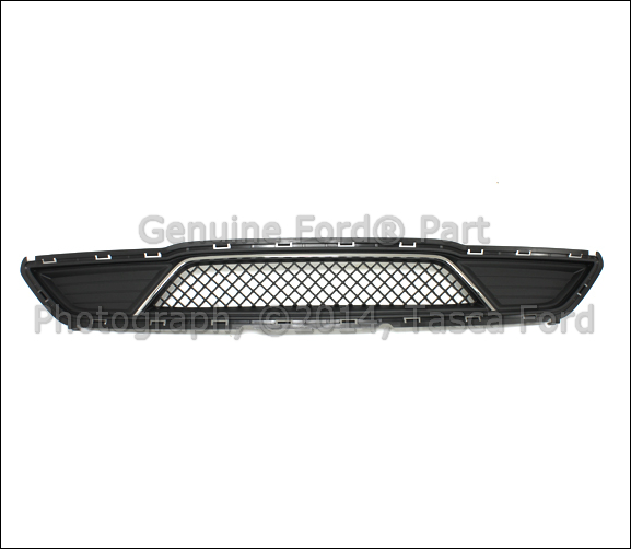 NEW OEM FRONT BUMPER LOWER BLACK GRILLE WITH CHROME INSERT 20132015