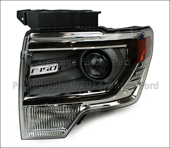 NEW OEM LH DRIVERS SIDE BRIGHT CHROME HID HEADLAMP HEADLIGHT 2013 FORD ...