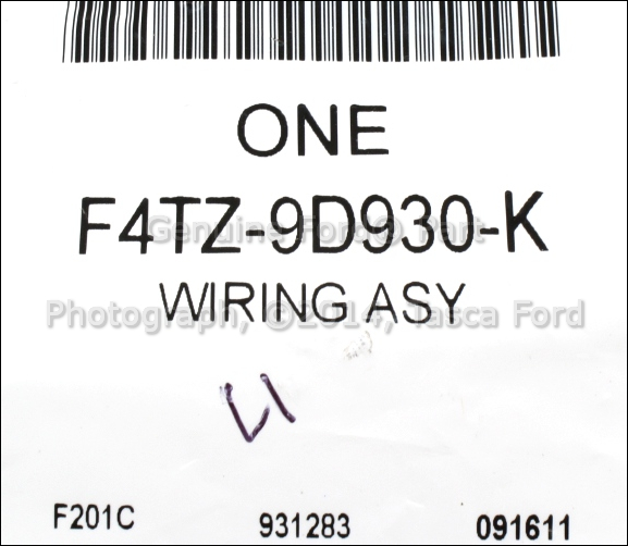 BRAND NEW FORD OEM FUEL INJECTOR WIRE HARNESS F4TZ9D930K