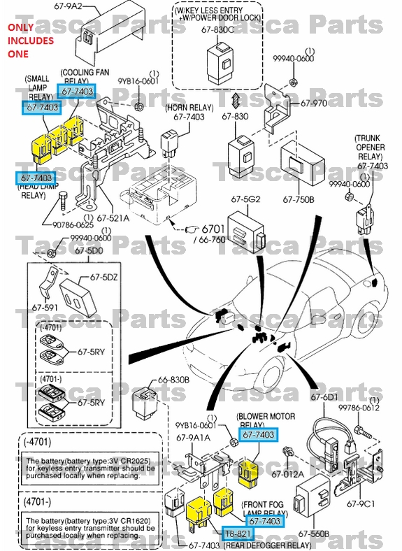 NEW GENUINE OEM ANTITHEFT HORN RELAY MAZDA MPV MX5 MIATA PROT G B150