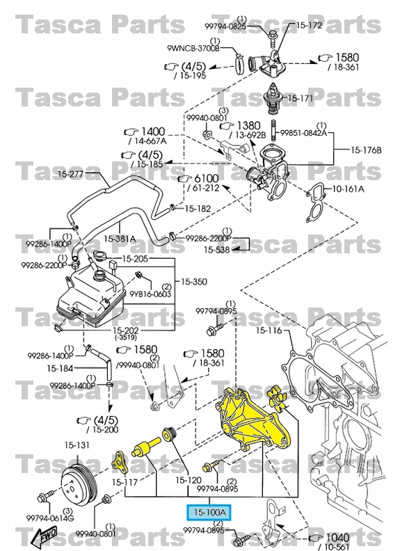 BRAND NEW OEM COOLING SYSTEM WATER PUMP HOUSING 200408 MAZDA RX8 N3H1