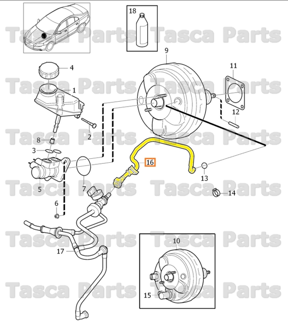 NEW OEM BRAKE BOOSTER VACUUM HOSE 20072014 VOLVO S60 S80 V70 31329282 eBay