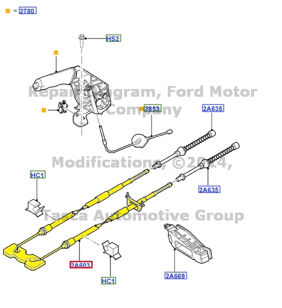 Ford focus parking brake cable squeak #10
