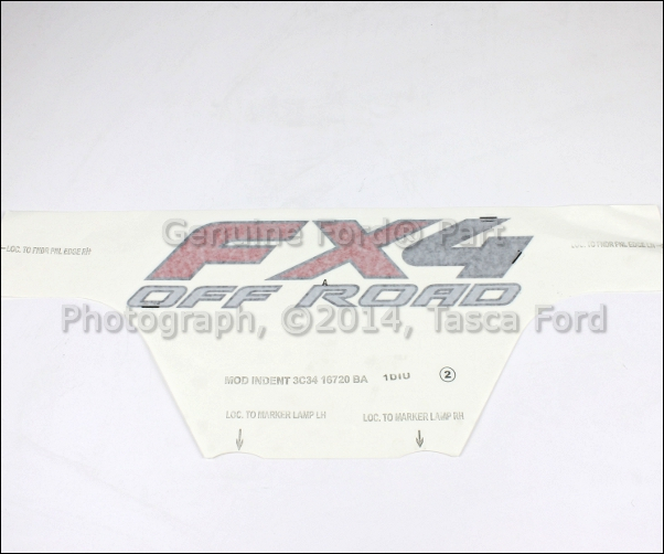 BRAND NEW OEM FX4 OFF ROAD DECAL SILVER & RED FORD SUPER DUTY #3C3Z 