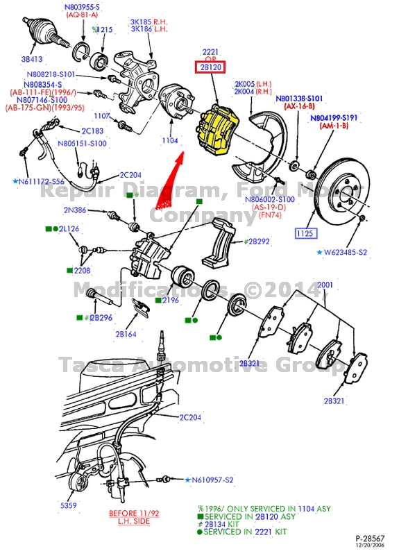 1999 Ford taurus rear brake caliper #9