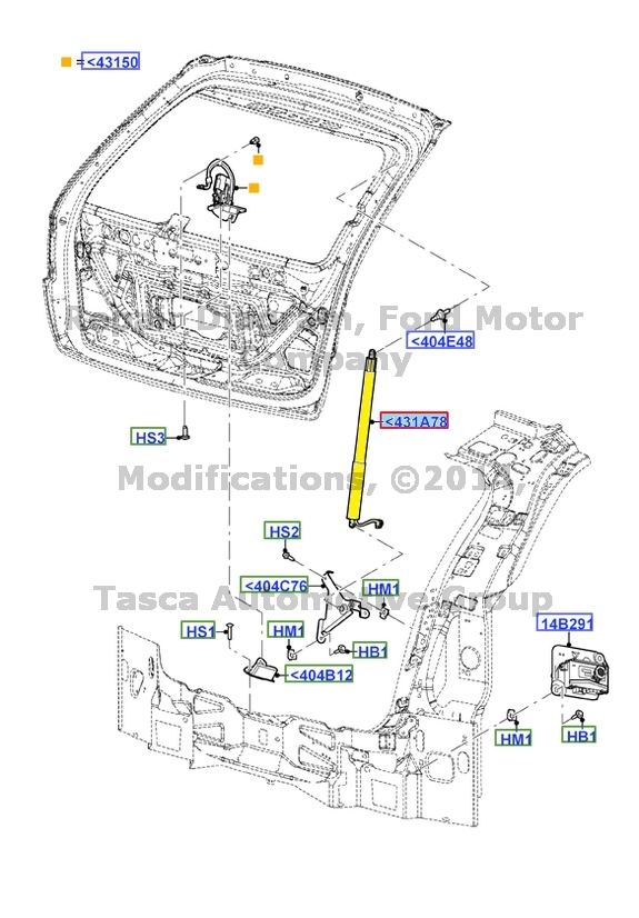 NEW OEM POWER LIFTGATE LATCH PISTON 11-15 FORD EDGE LINCOLN MKX #BT4Z ...