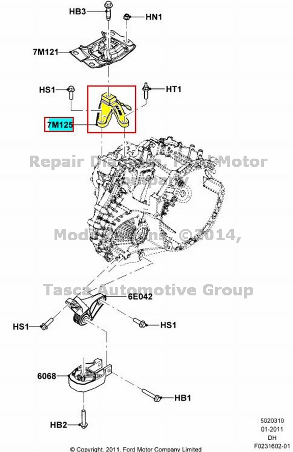 Ford OEM 1214 Focus Engine Transmission Mountingupper Bracket