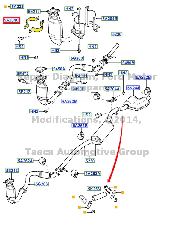 Ford focus muffler support bracket #2