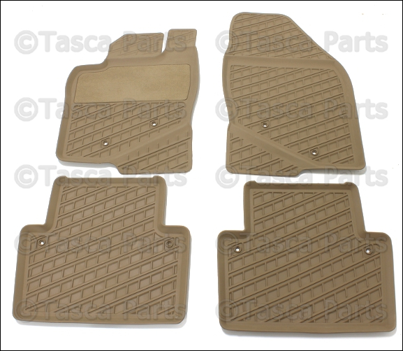 Novo Conjunto Oem Bege All Weather Borracha Floor Mats 1999 2006